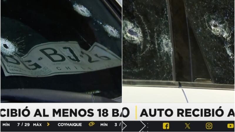 Investigan vehículo con 18 impactos de bala en Santiago centro: conductor fue detenido por evadir fiscalización en estado de ebriedad