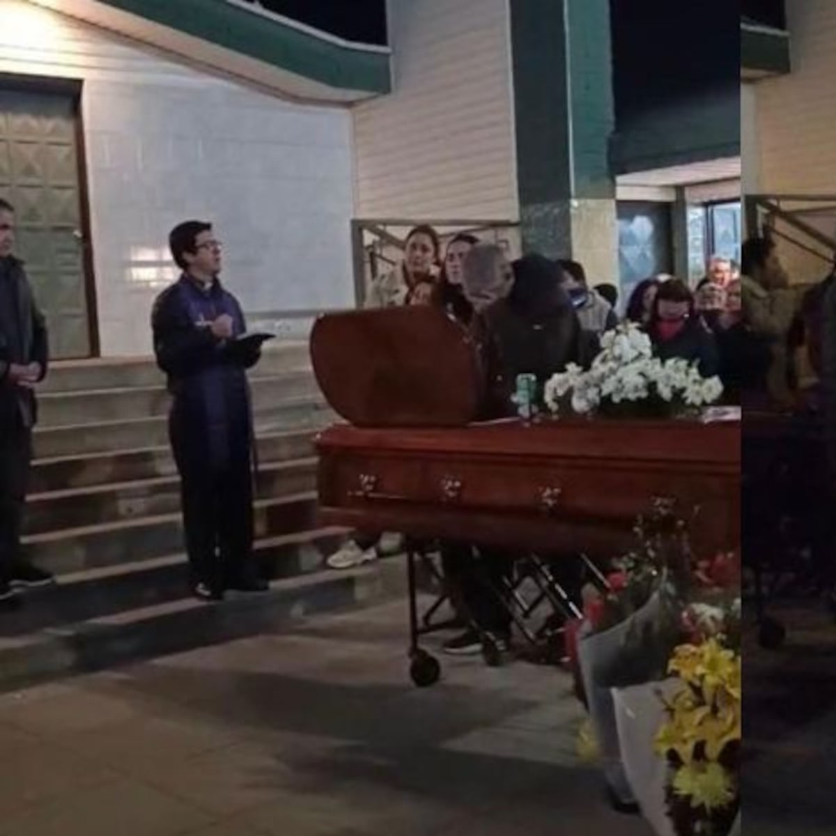 Familia vela a su padre en la calle tras negativa del párroco Familia vela a su padre en la calle tras negativa del párroco