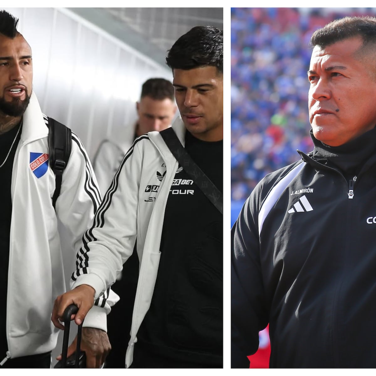 Arturo Vidal aconseja a Almirón elegir a los mejores en visita de Colo Colo Arturo Vidal aconseja a Almirón elegir a los mejores en visita de Colo Colo