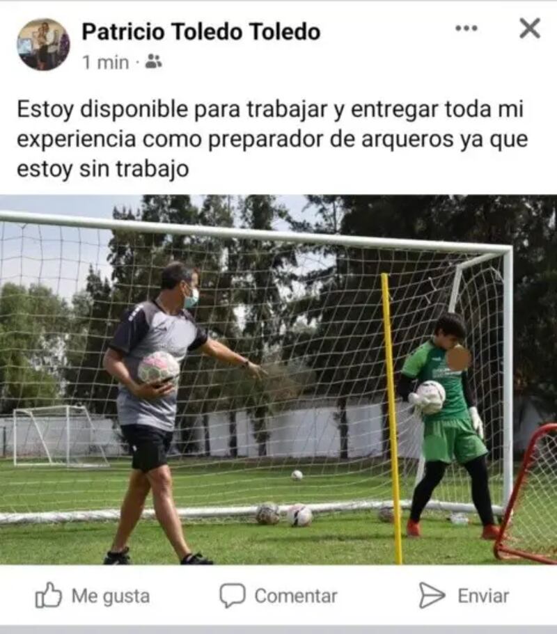 La publicación en Facebook de Patricio Toledo