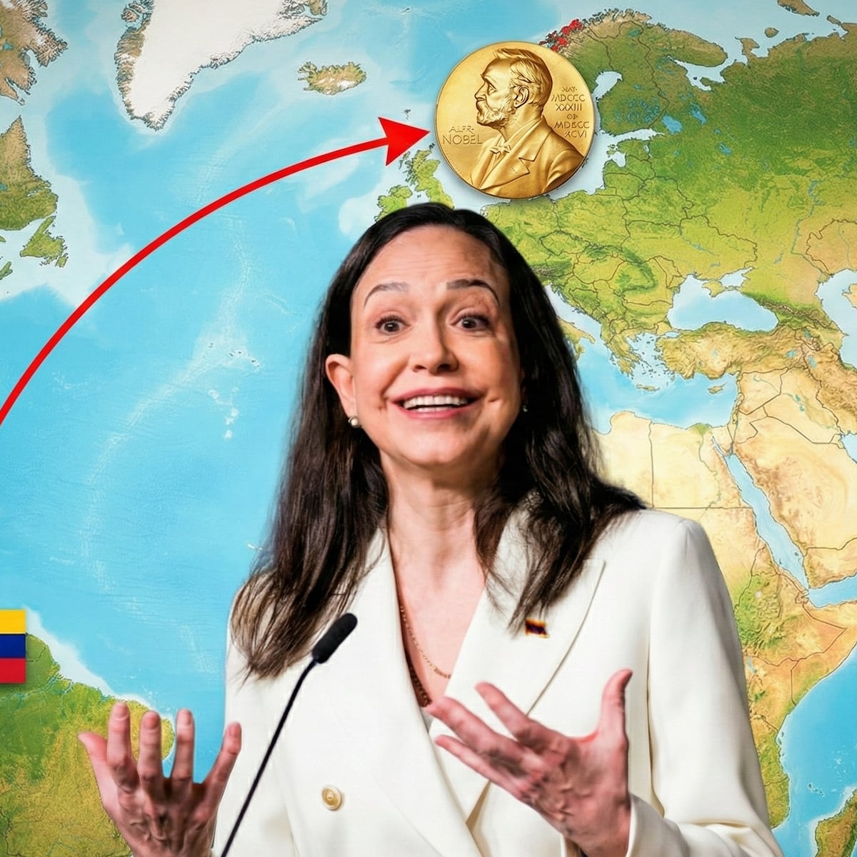 María Corina Machado sufre fractura vertebral en escape de Venezuela María Corina Machado sufre fractura vertebral en escape de Venezuela