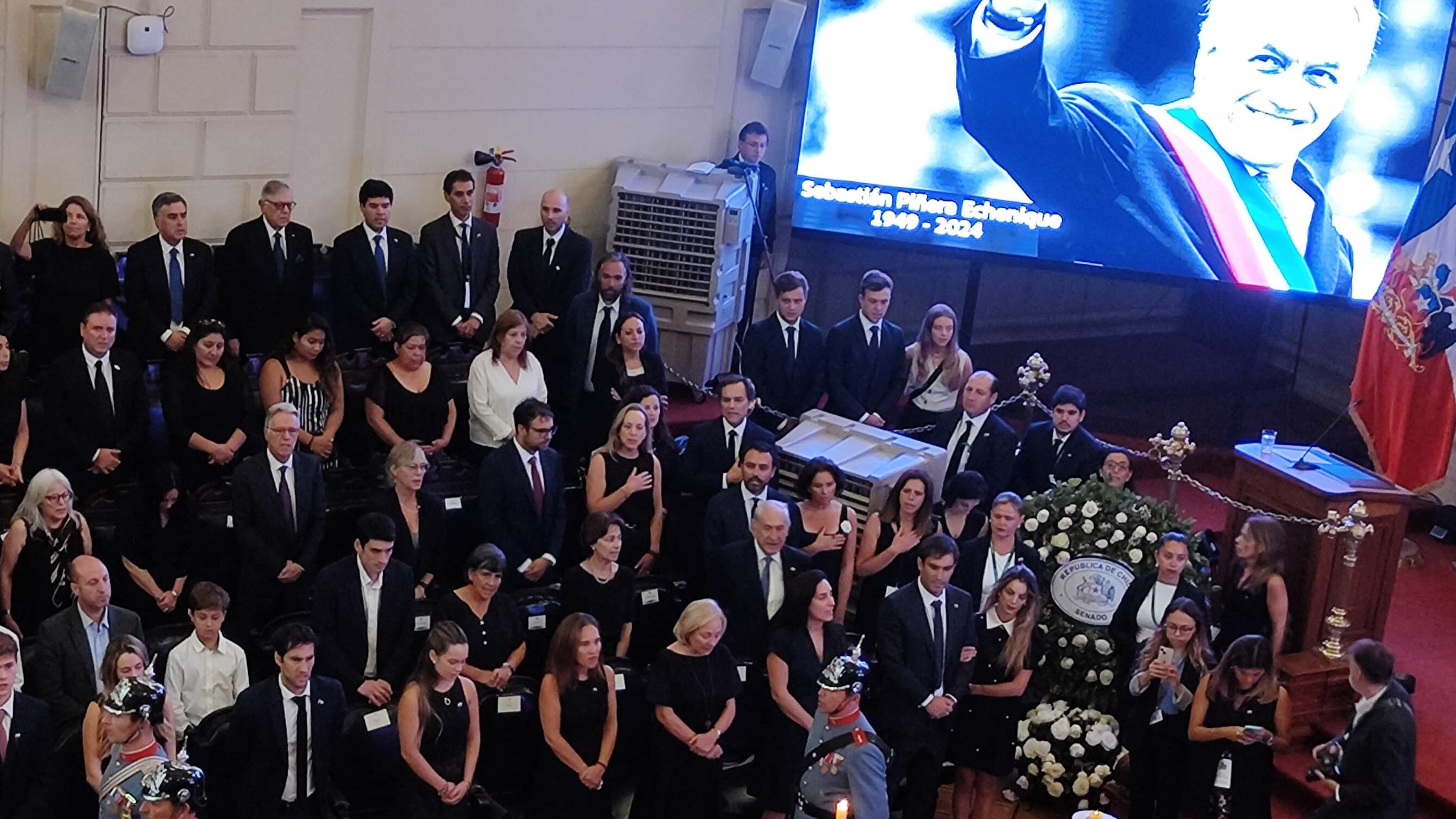 Velatorio de Sebastián Piñera en el Congreso, en febrero de 2024. / AGENCIAUNO