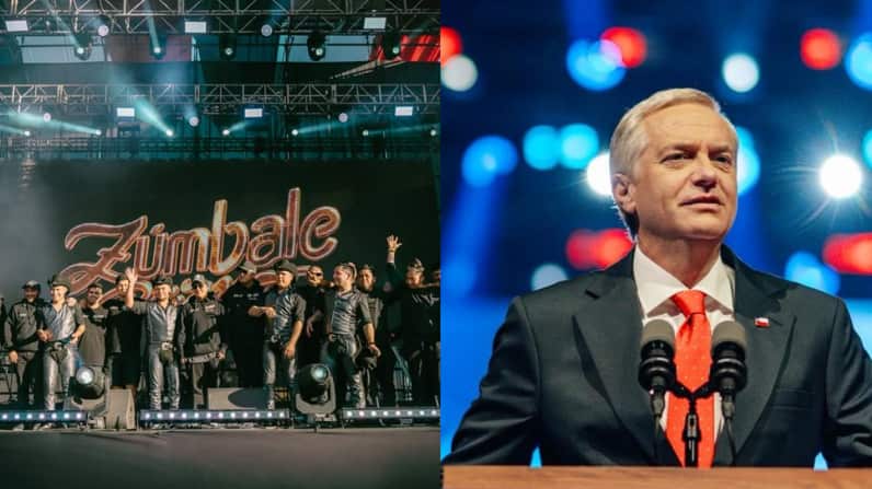 Zúmbale Primo y José Antonio Kast | Fuente: Instagram @grupo_zumbale_primo @joseantoniokast