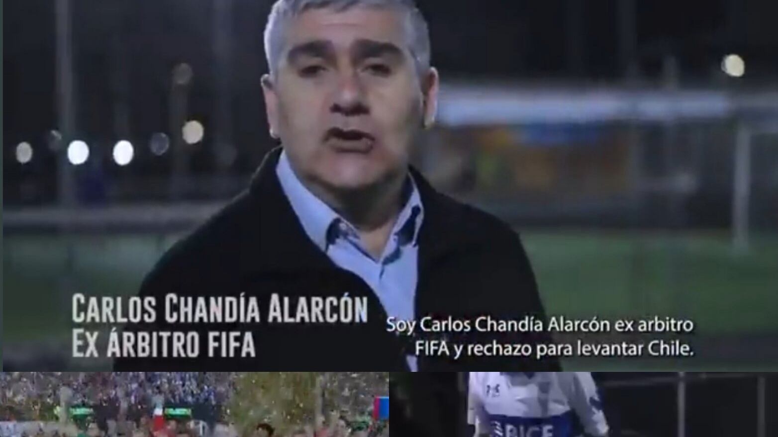 Carlos Chandía apareció en la franja del Rechazo.