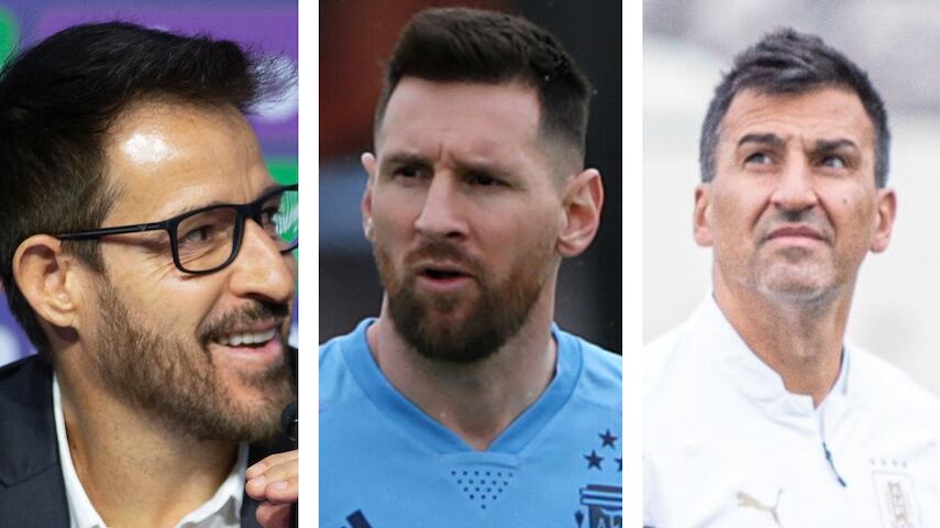 Ramón Menezes, Lionel Messi y Marcelo Broli