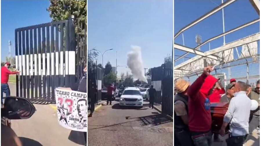 El ingreso del cortejo fúnebre del "Guatón Carlos" al Estadio Monumental