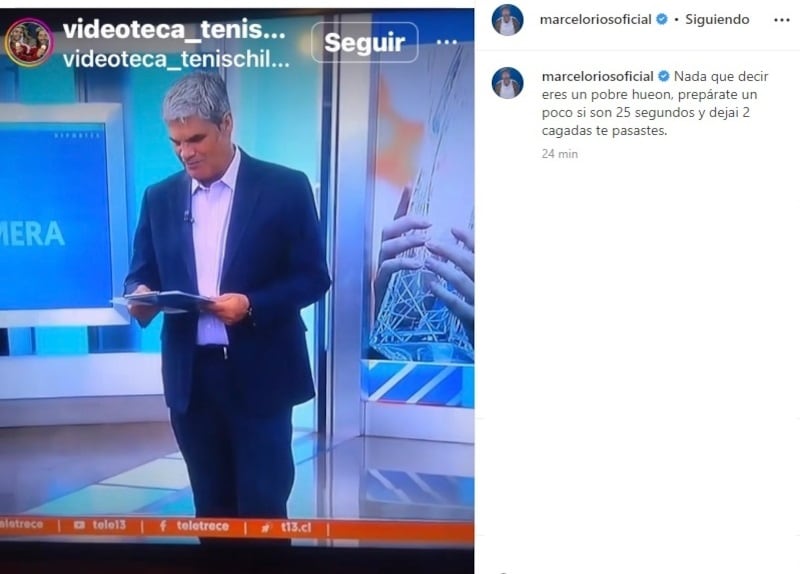 El retirado tenista profesional las emplumó nuevamente en contra del periodista deportivo.