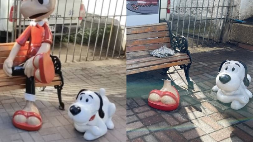 Condorito vandalizado en Concepción