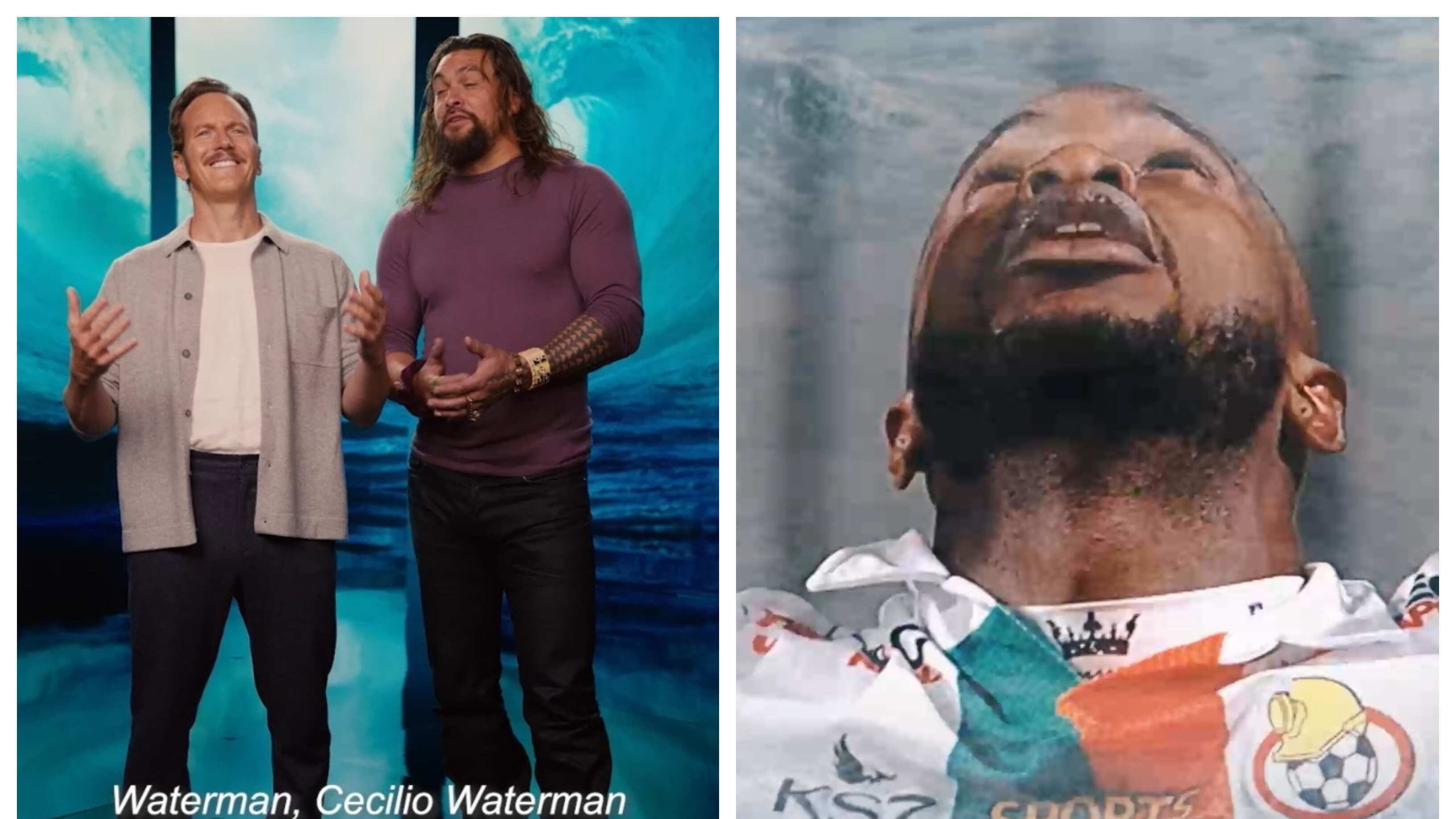 Ambos actores invitaron al delantero panameño al reino de Atlantis.