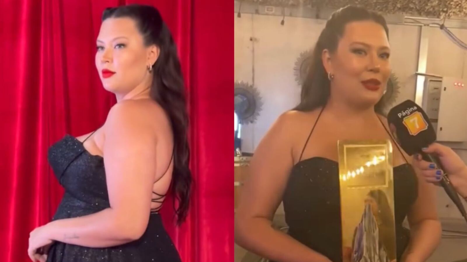 Michelle Carvalho ganadora de categoría "Rostro Revelación" en Premios Cordillera 2024