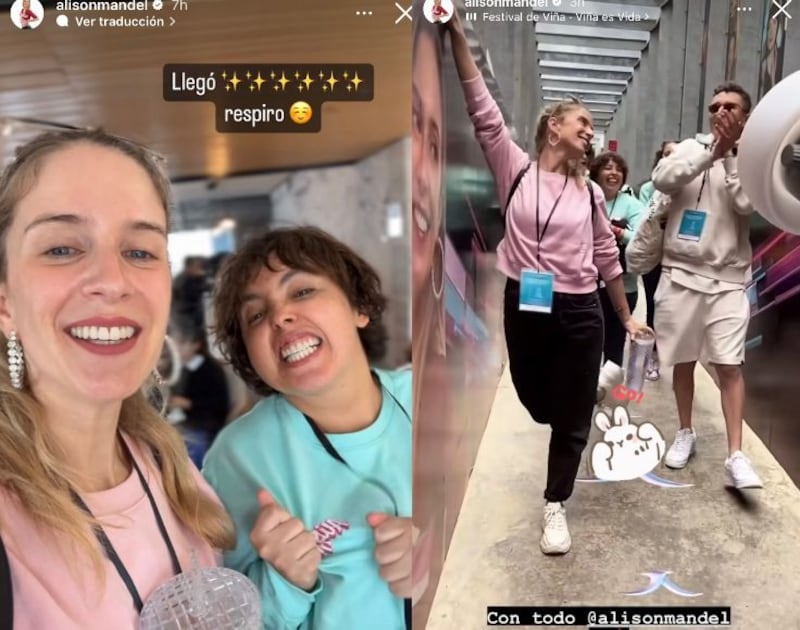Alison Mandel recibió especial visita a pocas horas de su presentación en Viña 2024