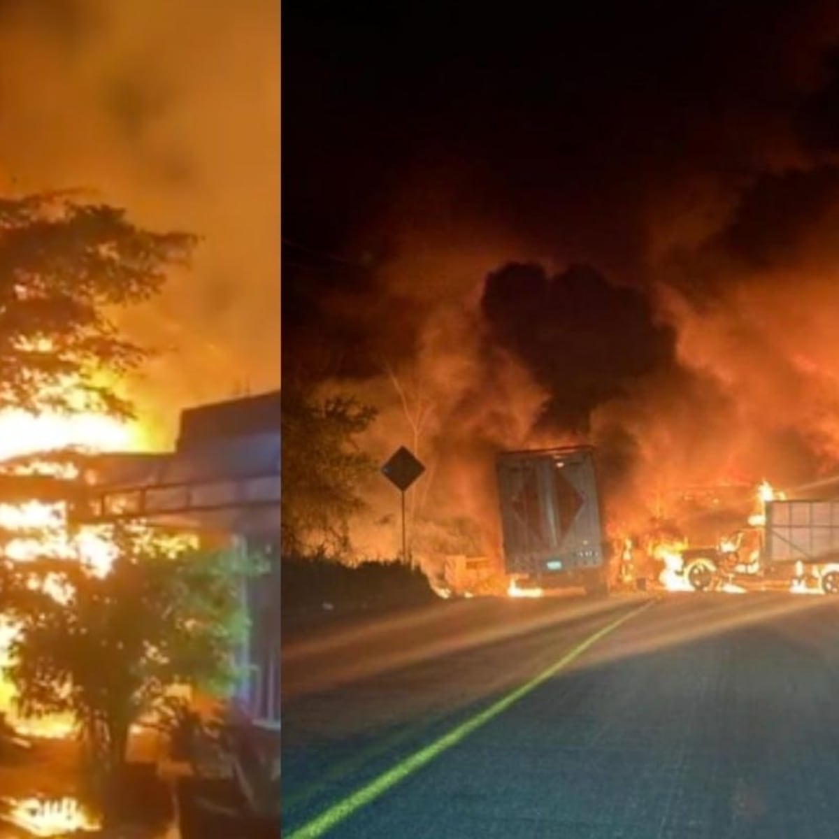 Bloqueos en Jalisco tras abatimiento de 'El Mencho' Bloqueos en Jalisco tras abatimiento de 'El Mencho'