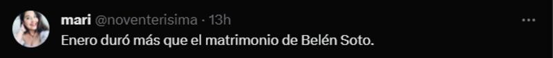 Reacción a separación de Belén Soto | X