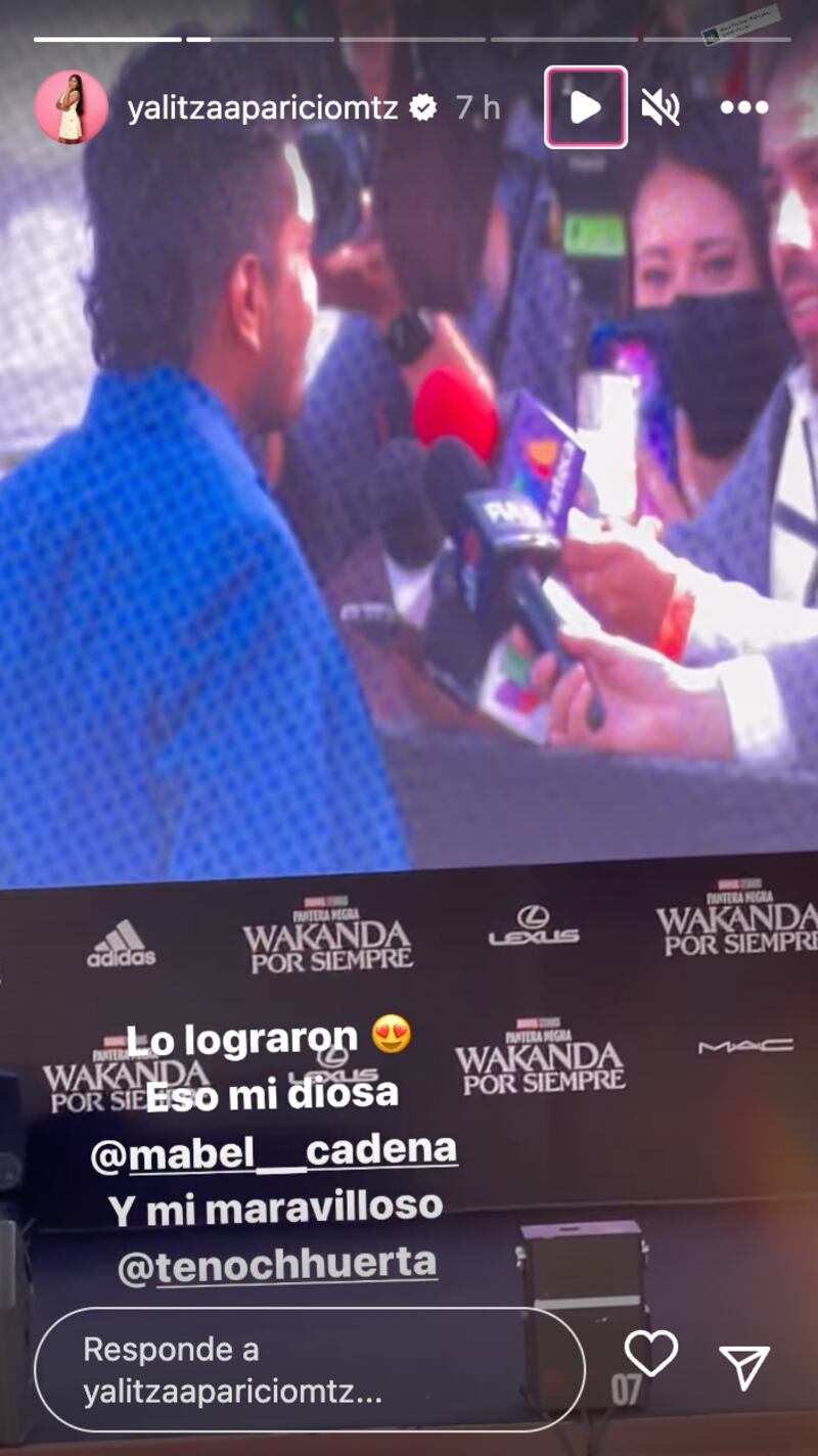 Yalitza Aparicio se mostró feliz por sus colegas.