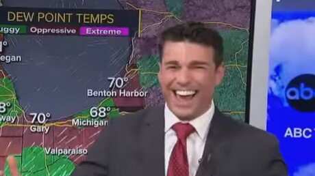 La reacción del meteorólogo