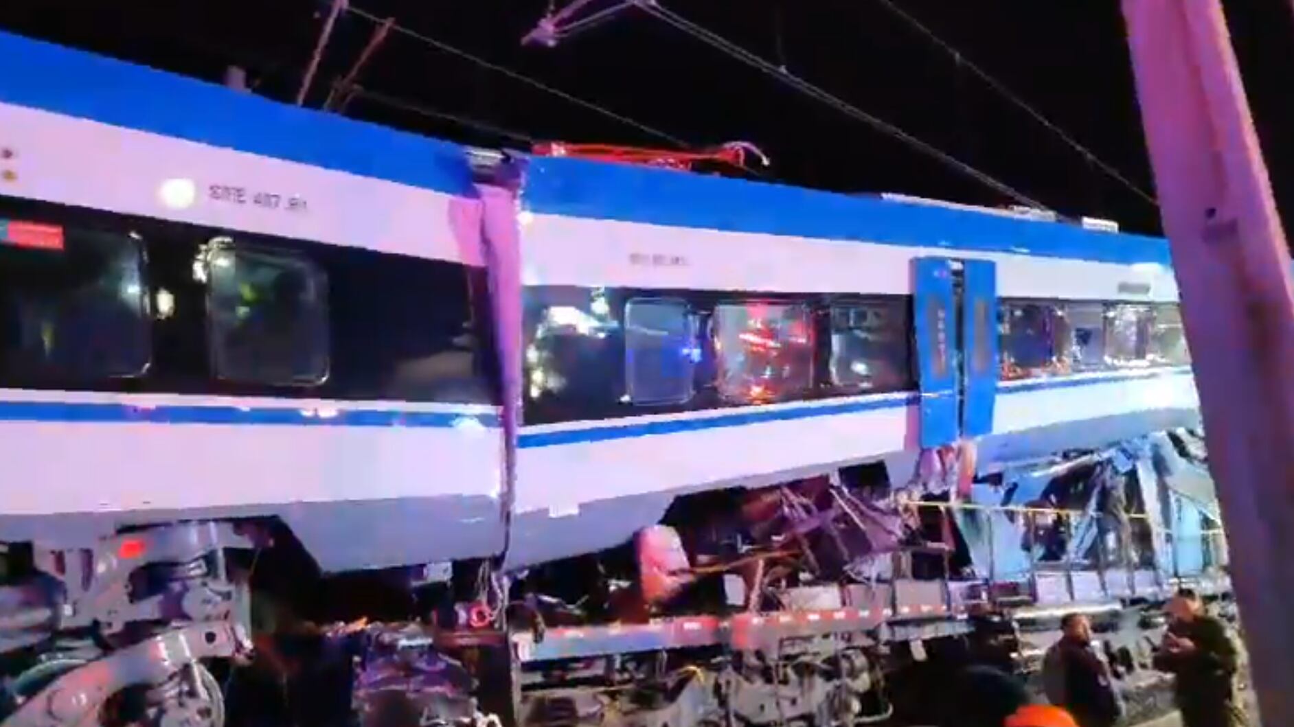 Choque trenes en San Bernardo | Fuente: X de IEC-180 CONTROL STGO