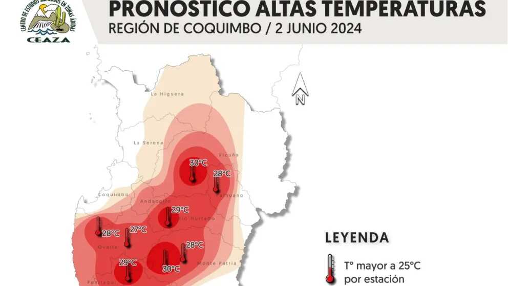 Pronóstico meteorológico región Coquimbo.