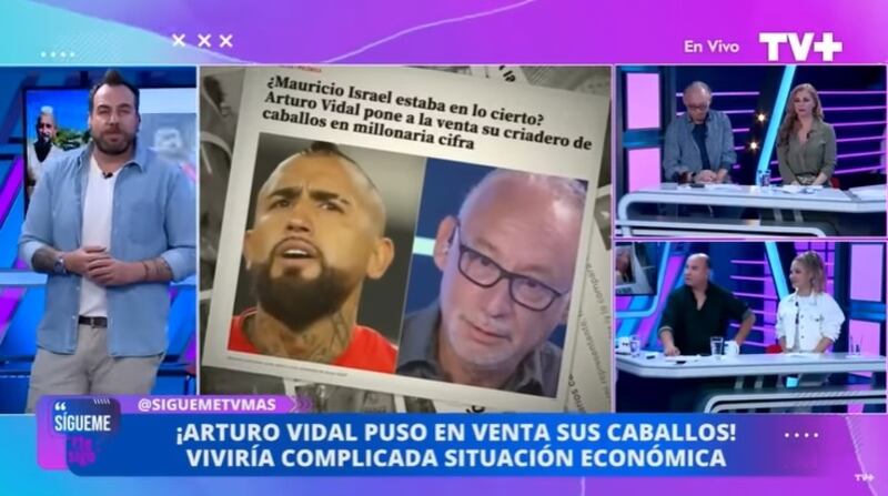 El comentarista insistió en "Sígueme y te sigo" en los problemas económicos de Arturo Vidal debido a la venta de su Haras Il Campioni.
