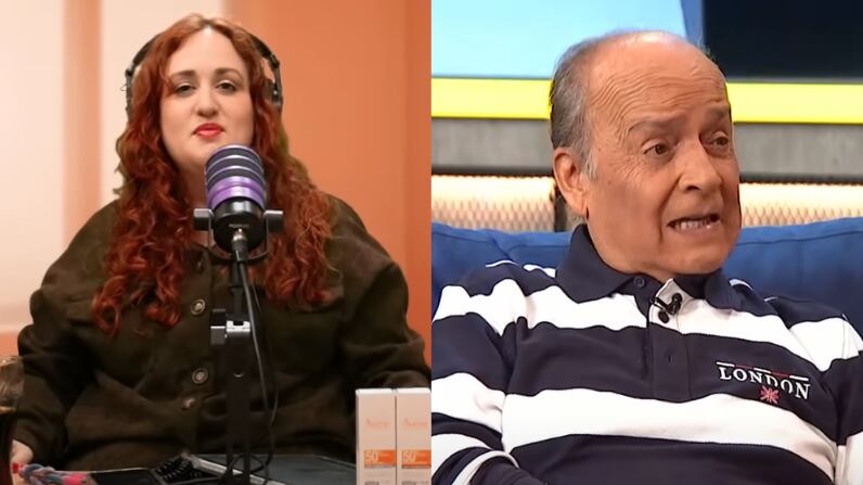 Valeria Luna del podcast de “Las Amikas” y Horacio Saavedra | Captura: Amikas Daily y Todo va a estar bien