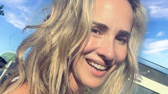 La animadora conversó escuetamente respecto de su crisis matrimonial con Cristián de la Fuente.