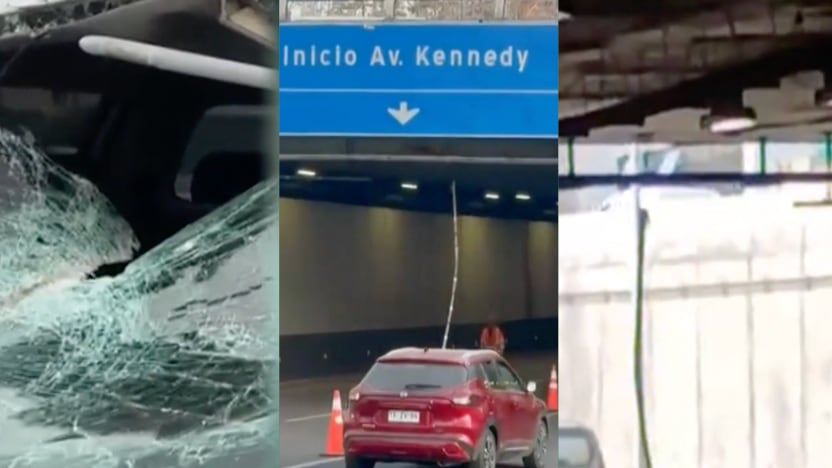 Varios automovilistas sufrieron daños debido al impacto del fierro.