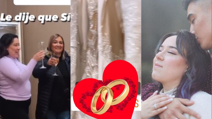 Christell Rodríguez compartió la elección de su vestido de novias. Se casará con Roberto Parra.