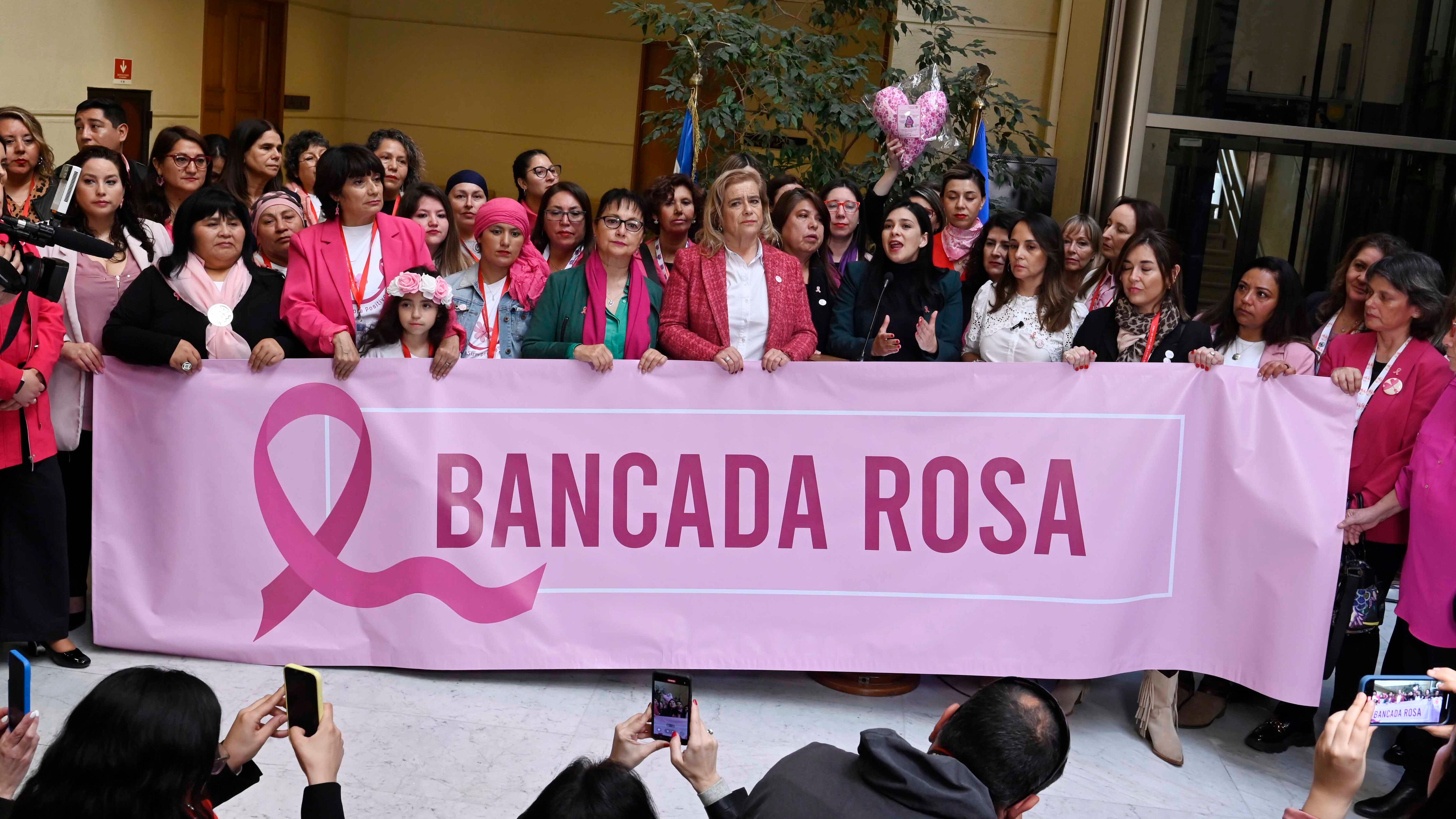 Bancada rosa contra el cáncer de mama