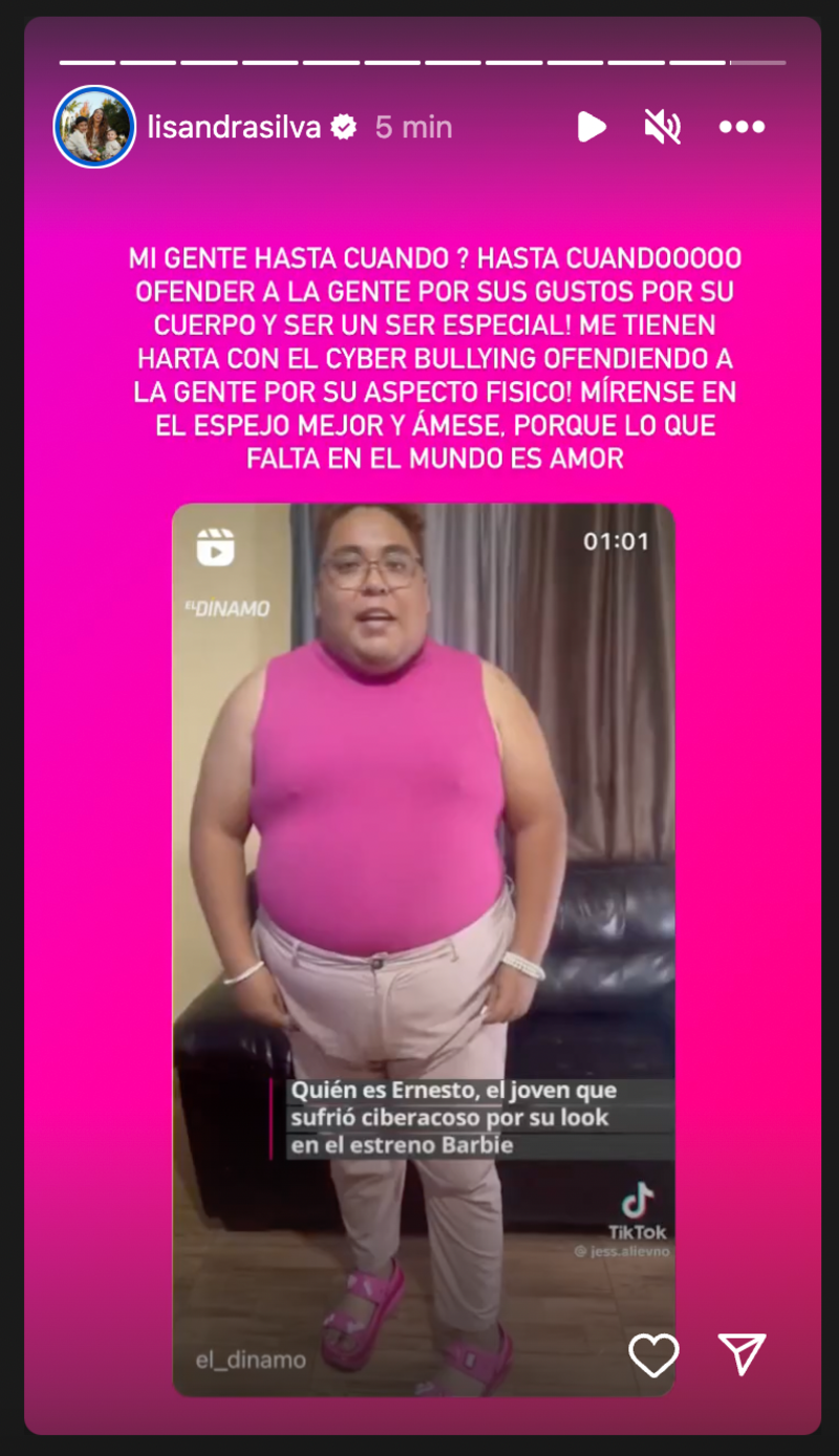 Historia de Lisandra Silva | Fuente: Instagram