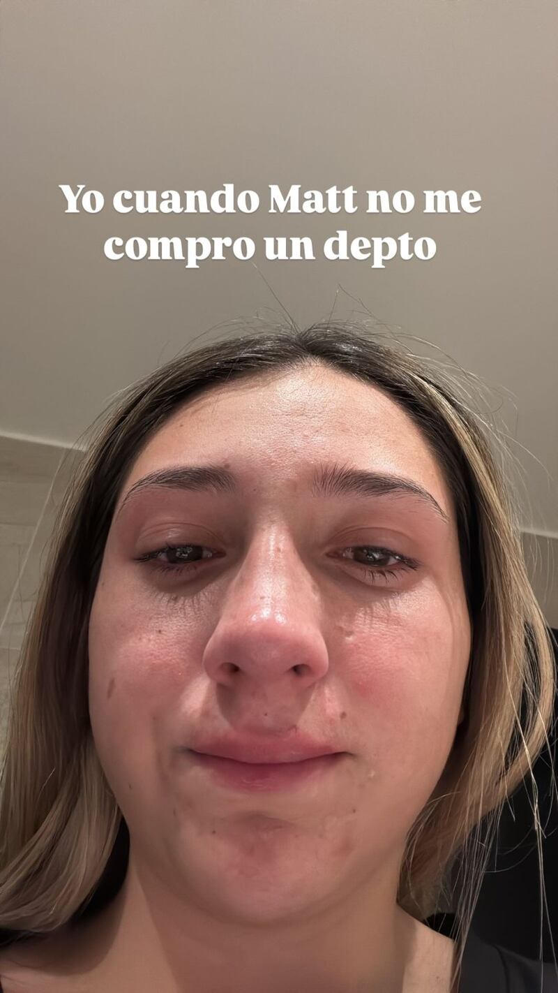 Influencer Carlita reaccionó a rumor viral: aseguraban que le pidió un departamento a Matt Hunter