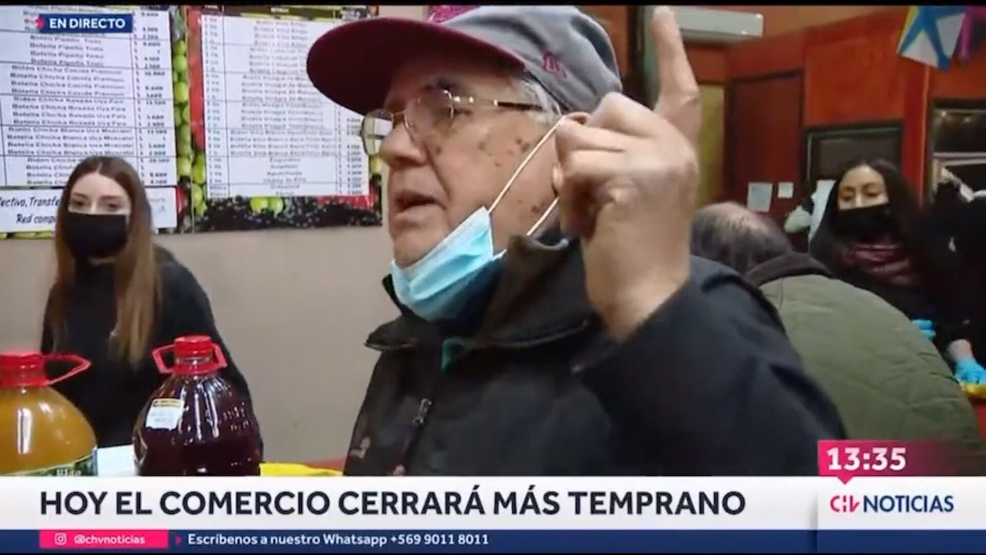 El hombre que manifestó su enojo con Chilevisión