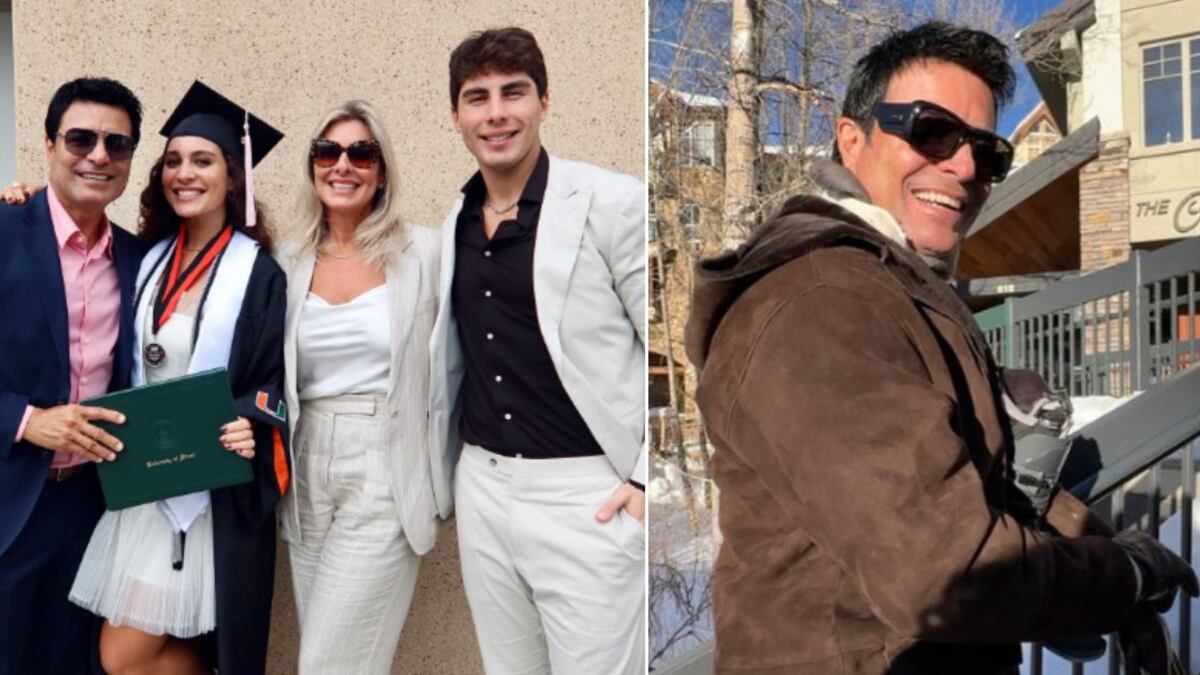 Chayanne se va de vacaciones con sus hijos y esposa a la nieve