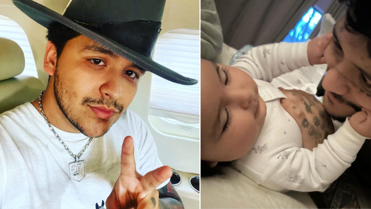 El Día del Padre de Christian Nodal se llenó de críticas por esta fotografía.