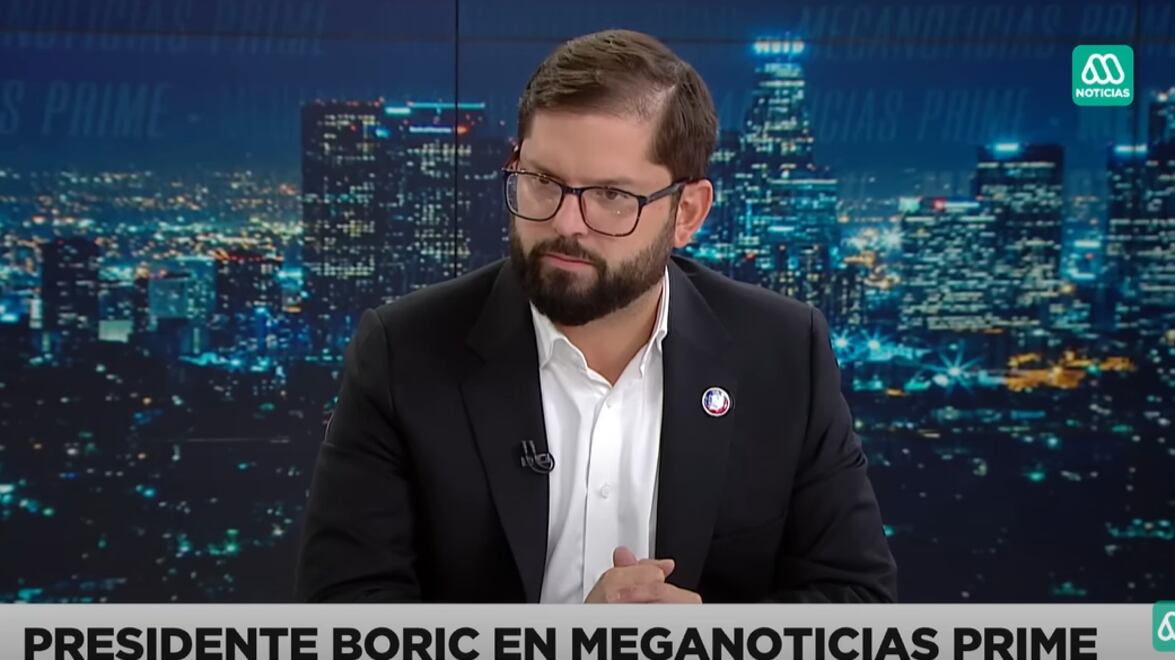 Gabriel Boric en Meganoticias | Captura