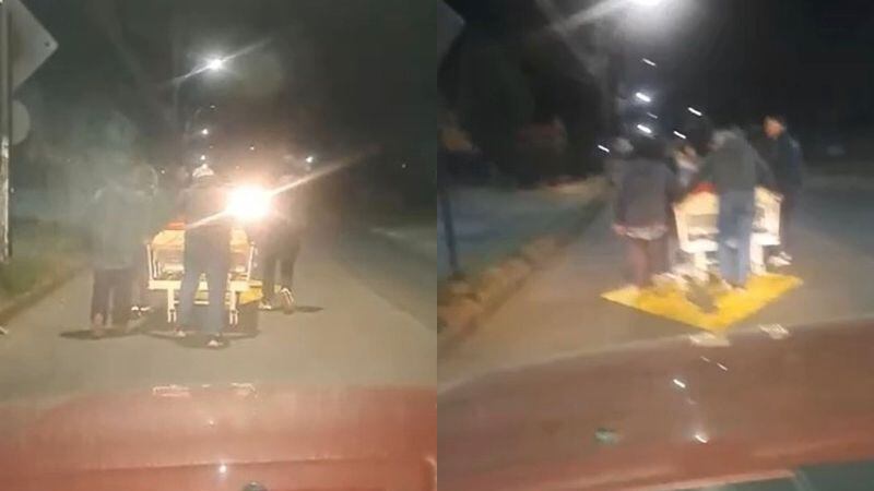 Familia de paciente con cáncer terminal debió trasladarlo en camilla por la calle debido a la falta de ambulancia