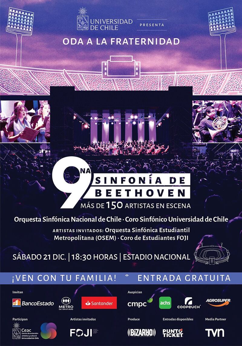 Concierto gratuito en el Estadio Nacional