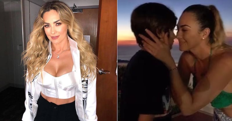 Aracely Arámbula aprovechó una transmisión en vivo para presumir lo guapos que están sus hijos Miguel y Daniel.