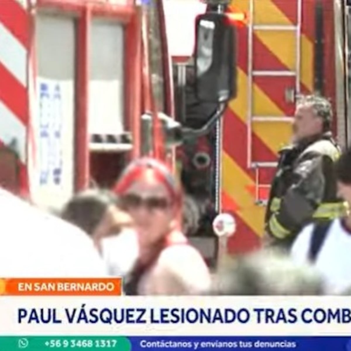 Paul Vásquez herido en megaincendio San Bernardo Paul Vásquez herido en megaincendio San Bernardo