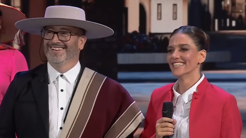Eduardo Fuentes y María Luisa Godoy en el Festival del Huaso de Olmué | Captura: TVN