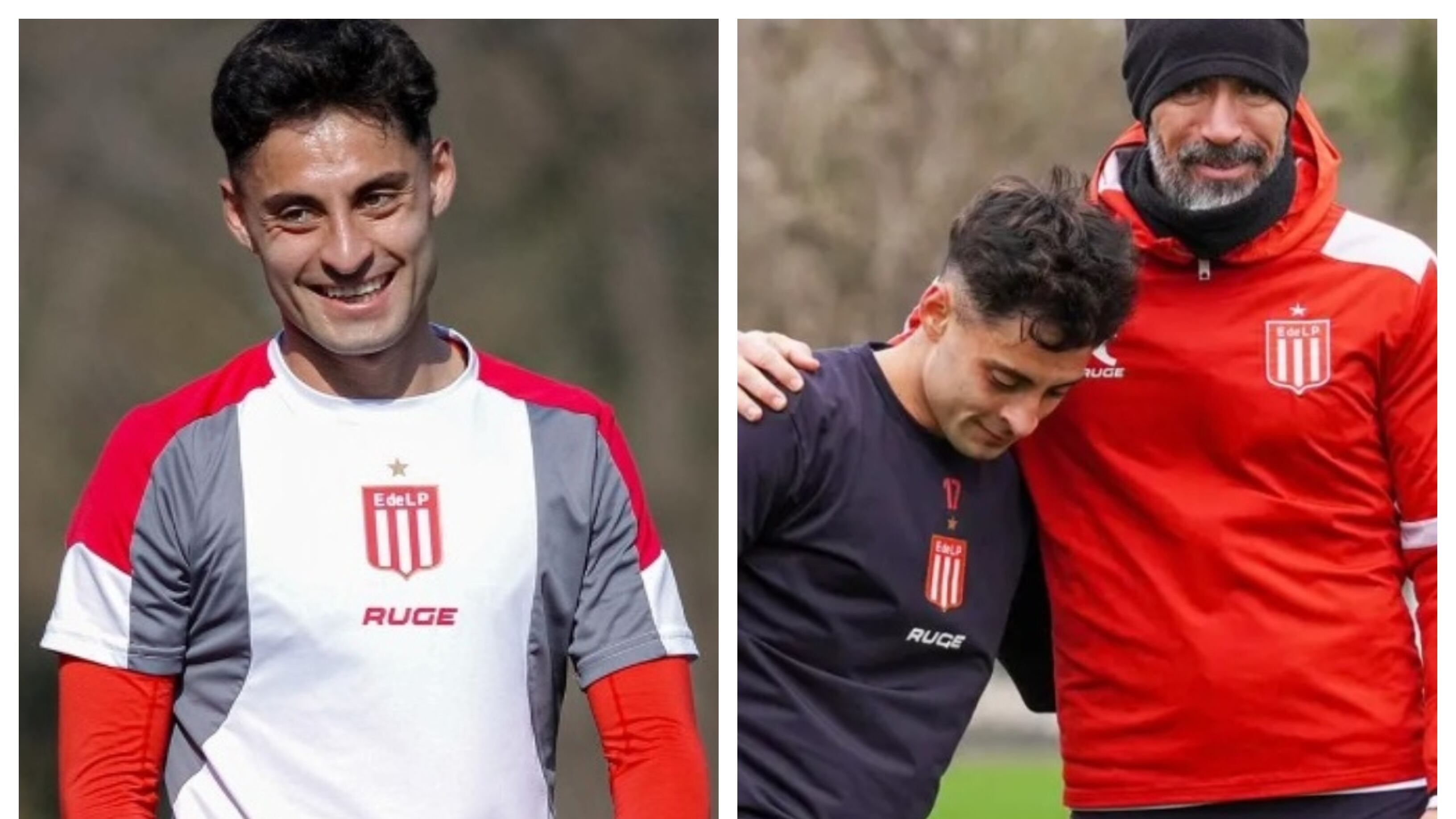 El delantero chileno se retiró del entrenamiento en Estudiantes de La Plata.