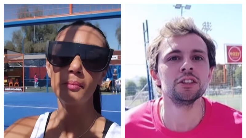 Pamela Díaz y Joaquín Méndez participaron en torneo para visibilizar el cáncer de mamas.