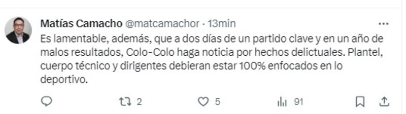 Matías Camacho manifestó su molestia y preocupación ante la tardía reacción de ByN en el caso Jordhy Thompson.