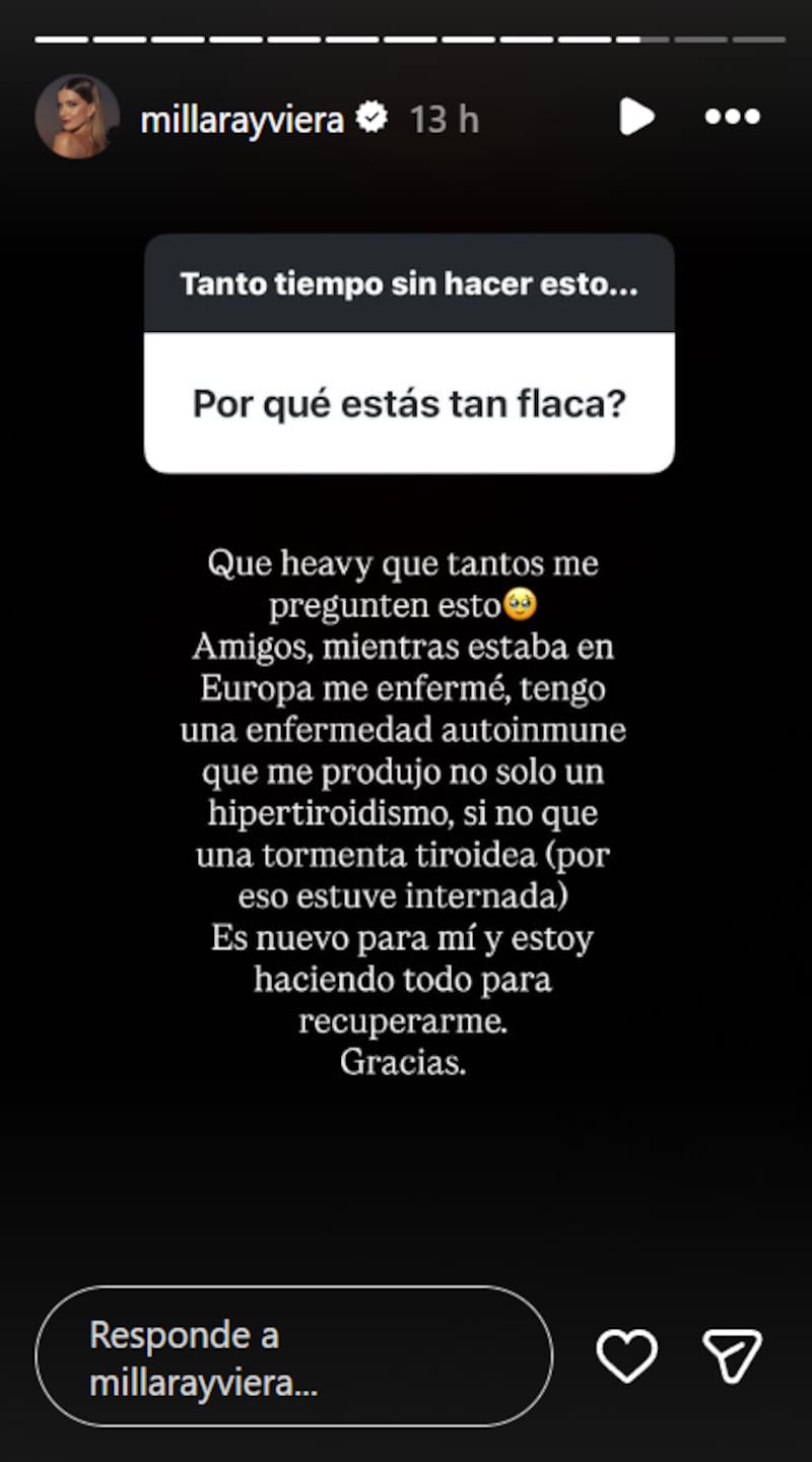 Historia de Millaray Viera | Fuente: Instagram @millarayviera