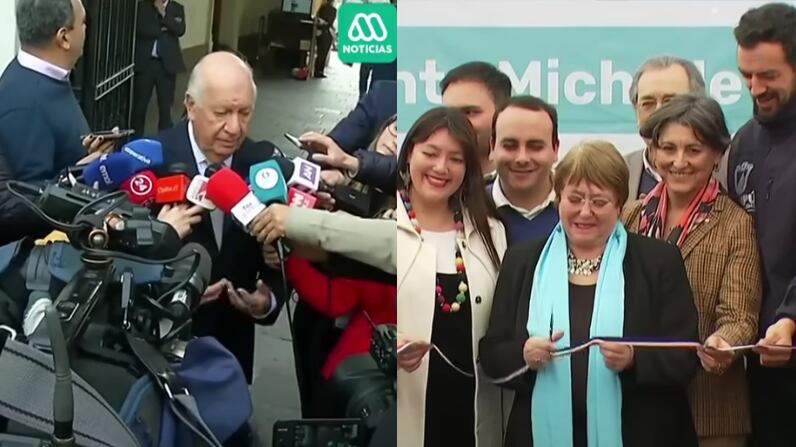 Ricardo Lagos y Michelle Bachelet | Captura: Meganoticias