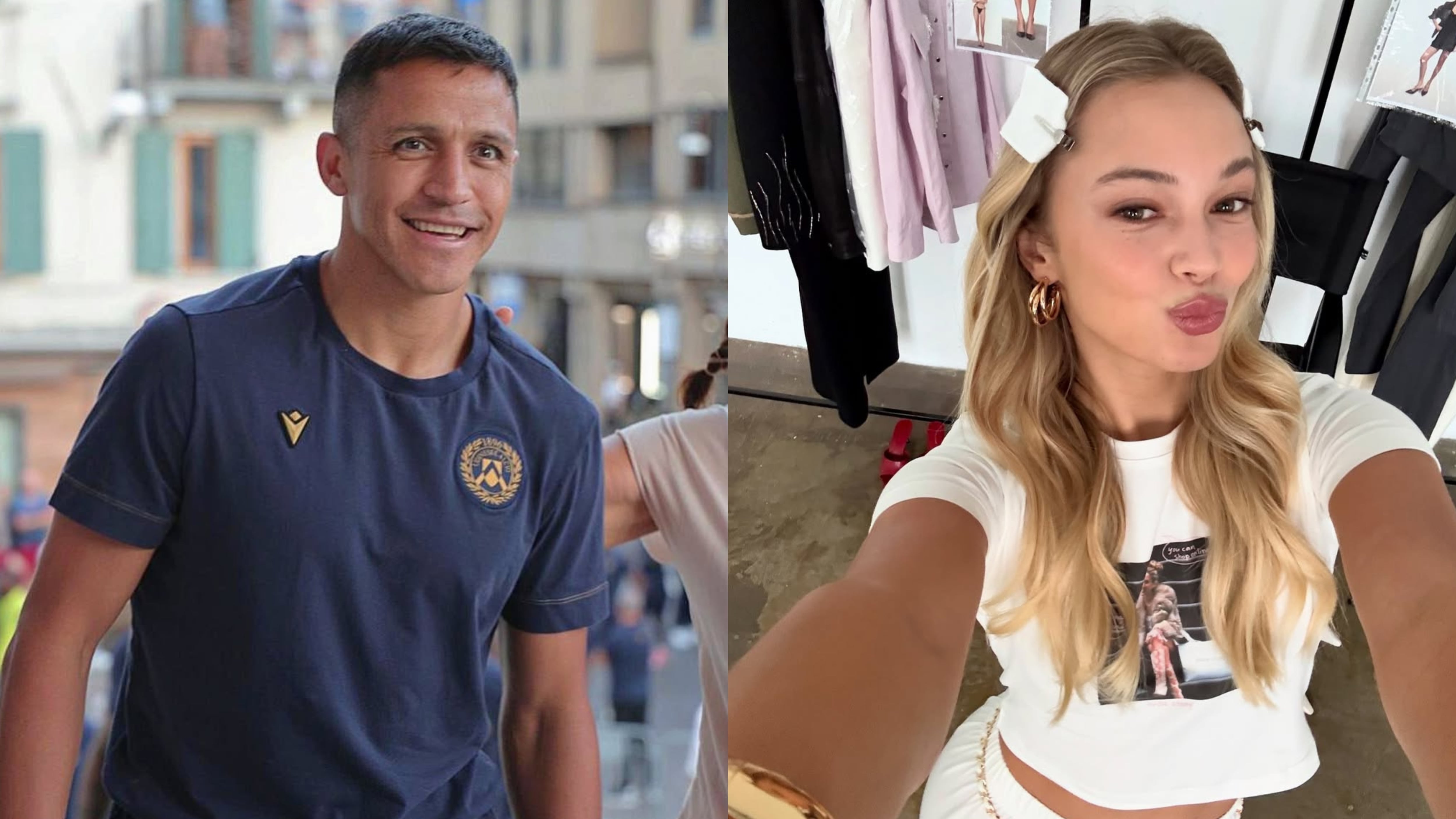 Alexis Sánchez y Alexandra Litvinova