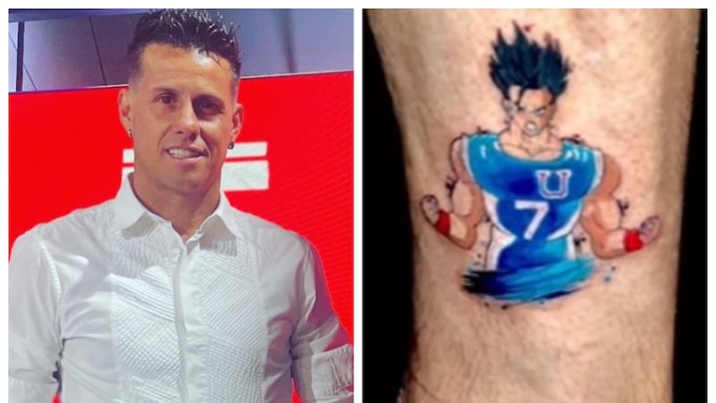 “En la piel”: Diego Rivarola causó furor entre hinchas de la U al tatuarse su famoso festejo en el Superclásico