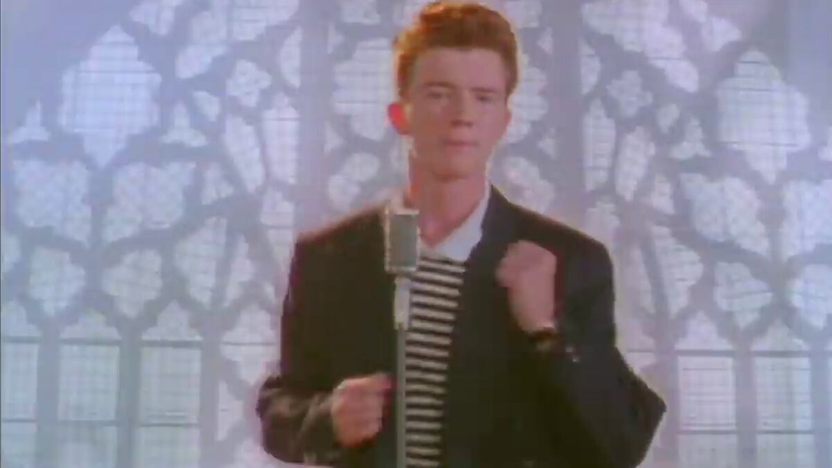 Rick Astley en 'Never gonna give you up'