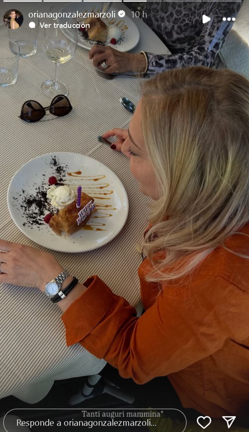 Oriana Marzoli celebró el cumpleaños de su madre junto a Facundo González.