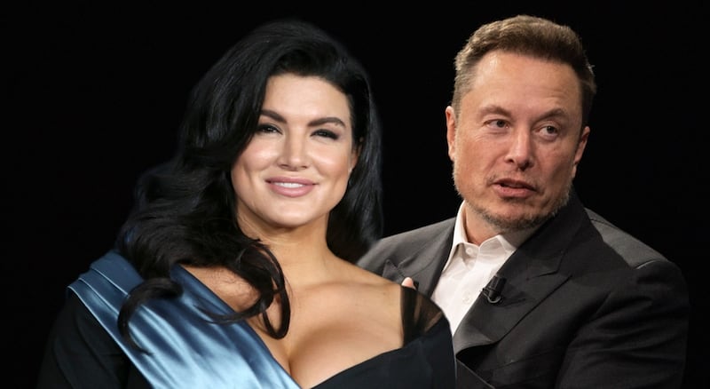 Gina Carano y Elon Musk