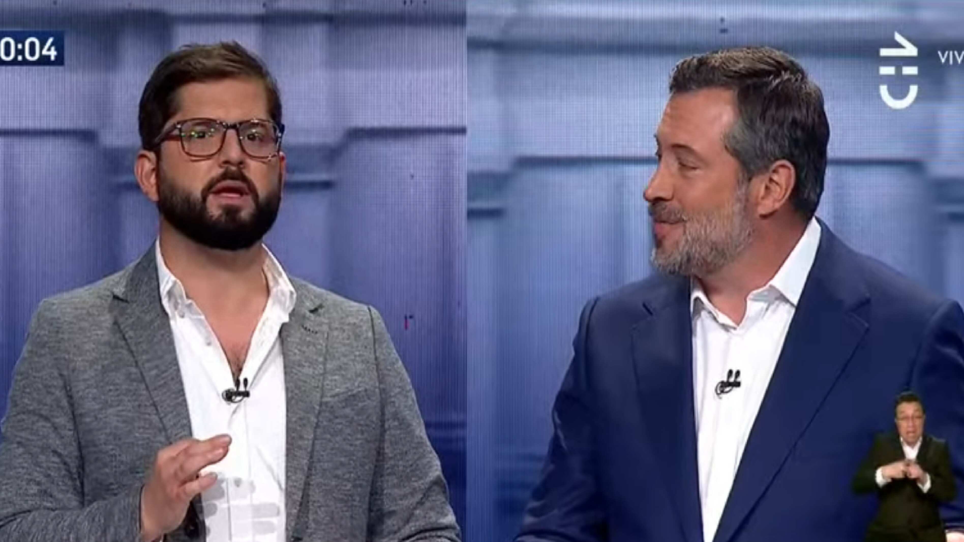 Gabriel Boric contra Sebastián Sichel.