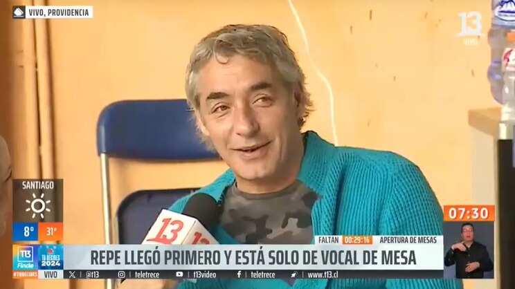 José Luis Repenning llegó de los primeros a ejercer como vocal de mesa en colegio de Providencia